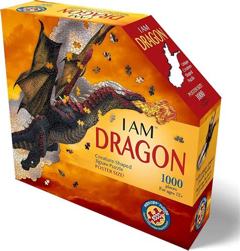 Madd Capp I Am Dragon Piece Dragon Shaped Jigsaw Puzzle X