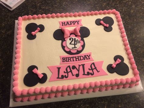 Minnie Mouse Sheet Cake Designs