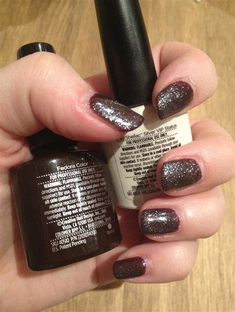 Cnd Shellac Fedora And Silver Vip Status Nails Shellac Cnd Shellac