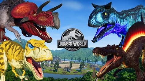 Ultimasaurus Vs Carnotaurus Vs Spinosaurus Vs T Rex Dinosaurs Fighting