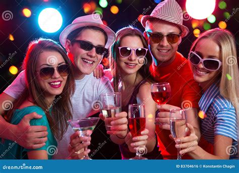 Group Of Young People At Party Stock Photo Image Of Female