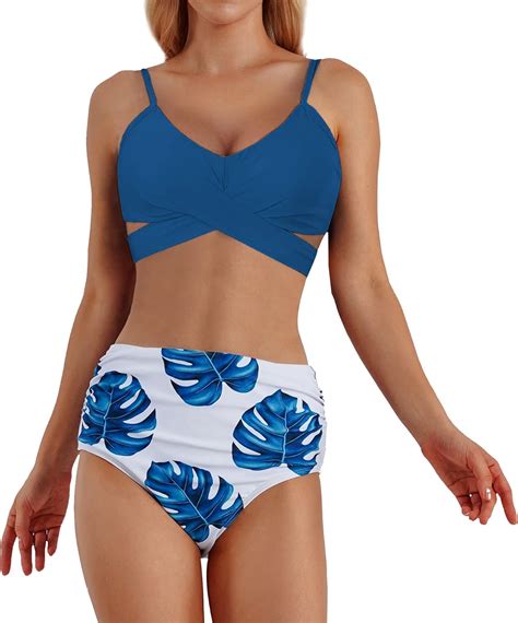 Amazon Geek Lighting Women Wrap Bikini Set Push Up High Waisted