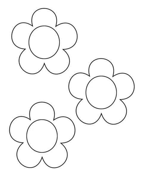 Flower Template Coloring Page Crafts And Worksheets For Preschool