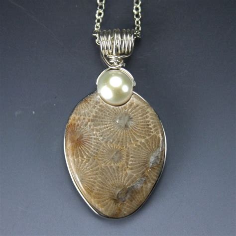 Petoskey Stone Jewelry Petoskey Stone Pendant by SincerelyEarth