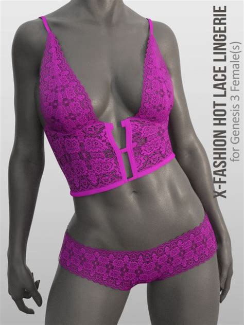 X Fashion Hot Lace Lingerie For Genesis Females D Models For Daz