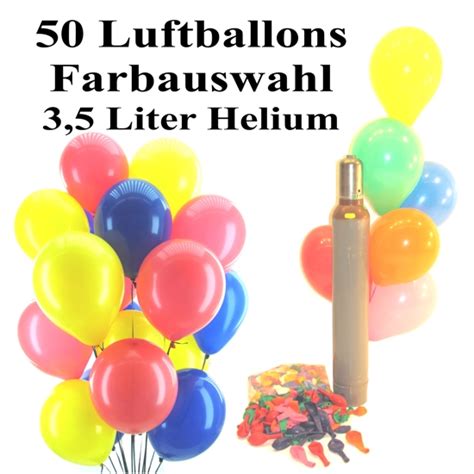 Midi Set A Bunte Luftballons Mit Helium Farbauswahl Midi Set