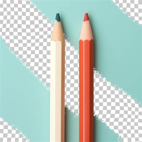 Premium Psd Two Colored Pencils For Sketching