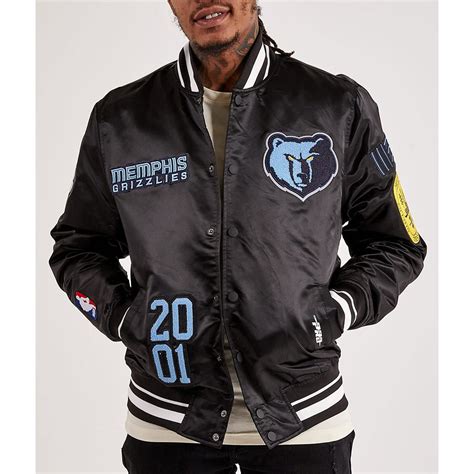 Black Full-Snap Satin Memphis Grizzlies 2001 Jacket