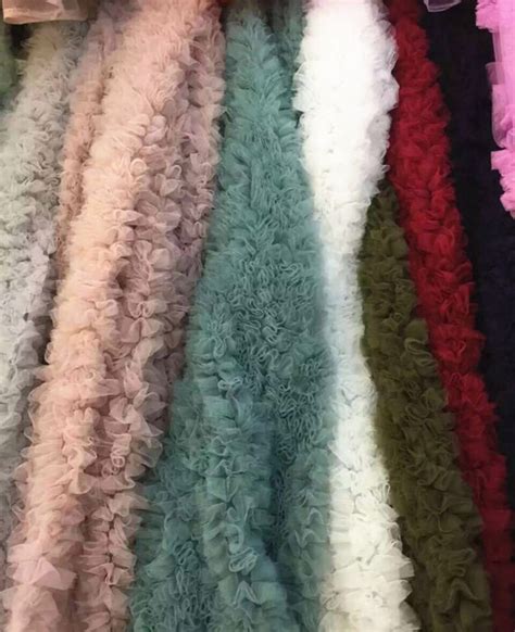 Yard Nude Pink D Ruffle Fabric For Costume Wedding Dress Etsy