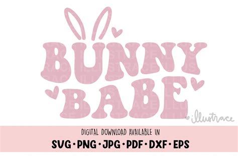 Bunny Babe Svg Easter Png Bunny Svg Graphic By Illustrace Creative Fabrica