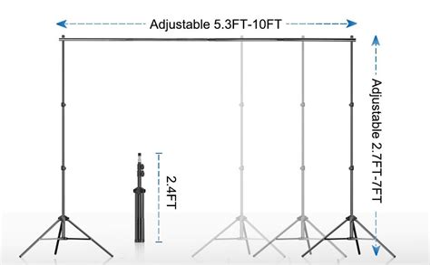 FUDESY Backdrop Stand Kit 7x10Ft 2 1x3m Heavy Duty Photo Video