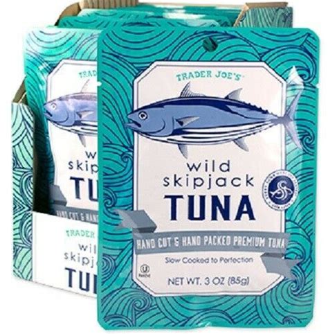 4 Trader Joe's Skipjack Tuna - Premium Tuna 3oz Each - Tinned, Jarred ...