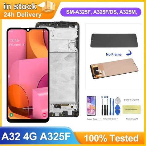 Écran tactile LCD de remplacement avec châssis pour Samsung Galaxy A32