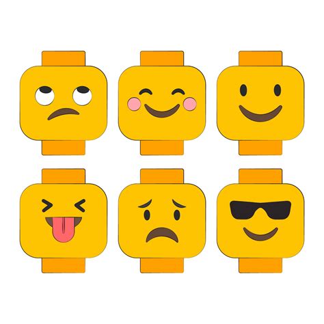 LEGO Faces 13 Free PDF Printables Printablee