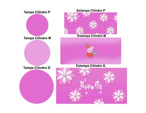 Trio Capa Cilindro Painel Tema Peppa Pig Rosa Veste Fácil