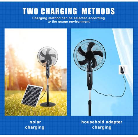 Solar Pedestal Fan With Remote Control Evao Solar