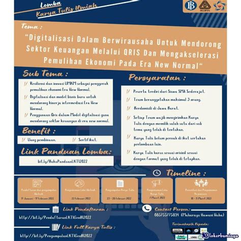 Lomba Karya Tulis Ilmiah Digitalisasi Dalam Berwirausaha Untuk