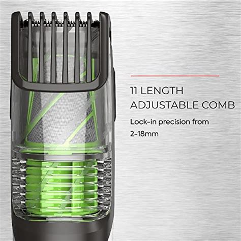 Remington Vacuum Beard Trimmer, 11 Setting Adjustable Length Comb (2 ...