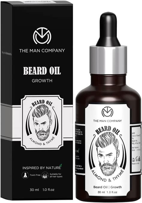 The Man Company Beard Oil For Growing Beard Faster With Almond And Thyme 100 Natural Best Beard