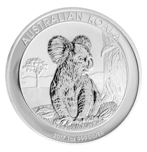 1 OZ 999 Silver 2017 Australian Koala Perth Mint Bullion Coin In