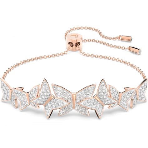 Swarovski Lilia Butterfly White Rose Gold Tone Rhodium Plated