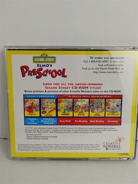 Sesame Street Elmo's Preschool CD-ROM windows 95/3.1 PC Game - Etsy