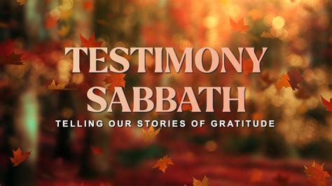 Testimony Sabbath Burleson Adventist Church Youtube