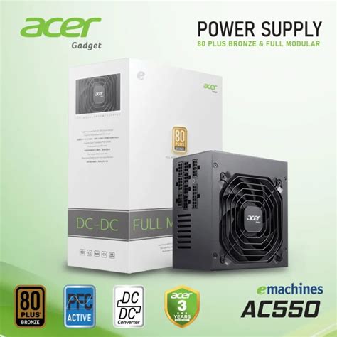 Nguồn Acer AC550 550W 80 Plus Bronze Full Modular