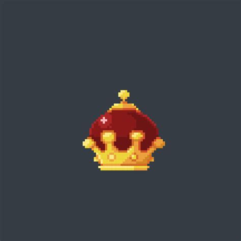 luxury crown in pixel art style 23075678 Vector Art at Vecteezy