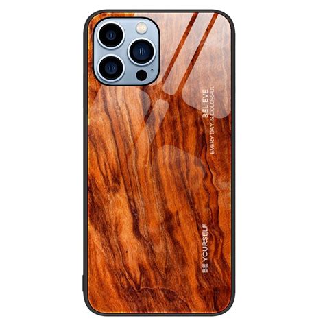 SKALO IPhone 15 Pro Max Wood Karkaistu Lasi TPU Suojakuori