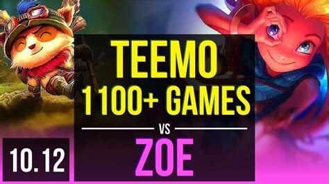 Teemo Vs Zoe Mid M Mastery Points Games Triple Kill Kda