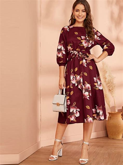 Pin By Jackie McLoughlin On Floral Print Outfits Dresses Belted