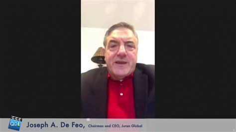 Interview Juran Global Ceo Joseph Defeo Qdl 12 2 16 Youtube