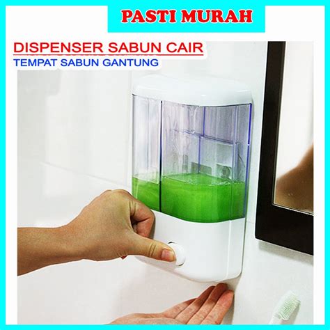 Jual DISPENSER SABUN CAIR TABUNG TEMPAT SABUN DOUBLE TOUCH SOAP MURAH