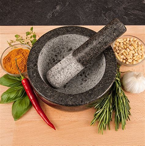 Wholesale Black Granite Mortar Pestle Natural Stone Grinder For