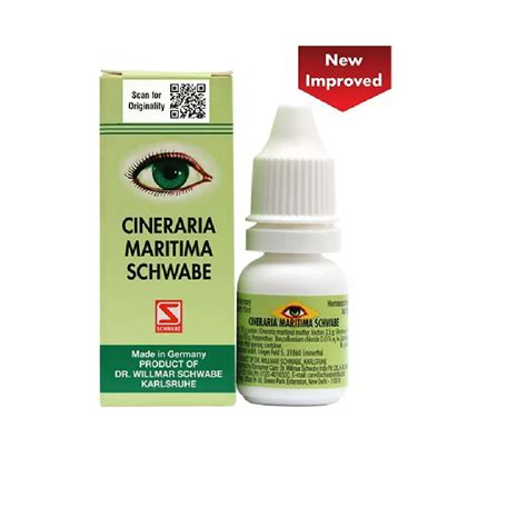 Dr Willmar Schwabe Germany Cineraria Maritima Eye Drops Without