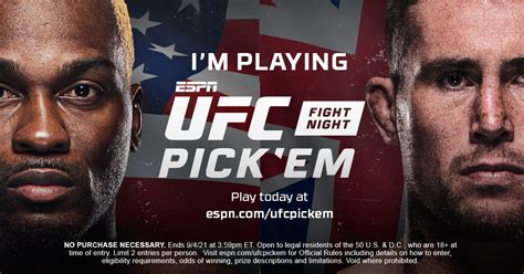 Espn Ufc Fight Night Pick Em Leaderboard