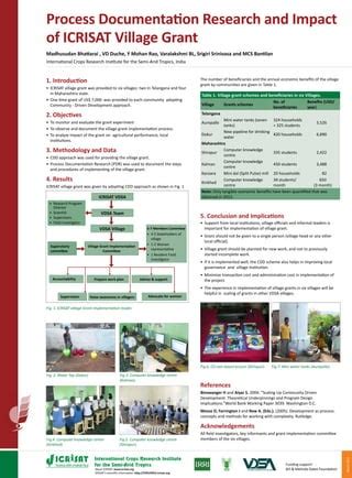 Process Documentation Research And Impact Of ICRISAT Village Grant PDF