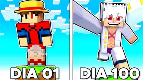 Sobrevivi A Dias Em Apenas Um Bloco De One Piece No Minecraft