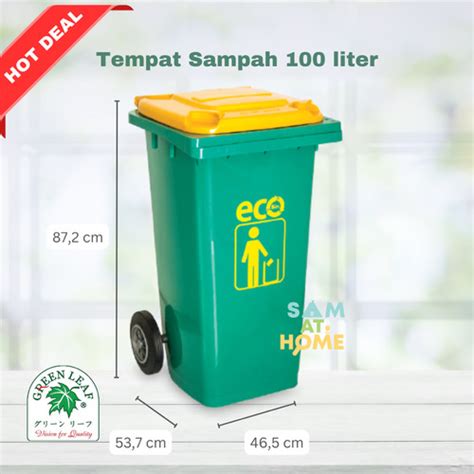 Jual Tempat Sampah Roda Liter Green Leaf Atari Eco Dustbin