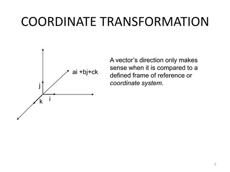 Section 2 Part 1 Coordinate Transformation Ppt