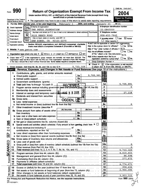 Fillable Online Return Of Organization Exempt From Income Tax COPY Fax