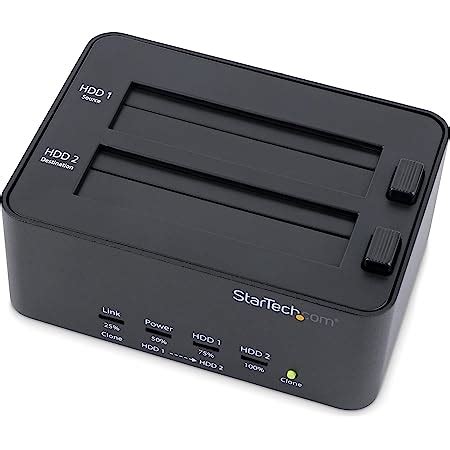 StarTech Dual Bay Hard Drive Duplicator And Eraser Standalone SATA