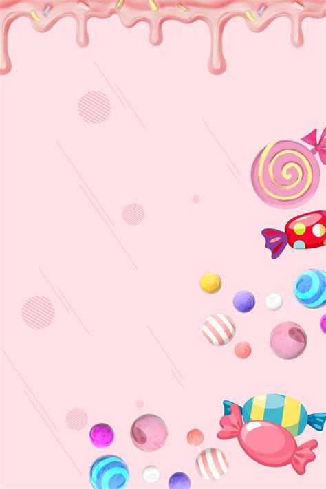 Sweet Colorful Candy Poster Background