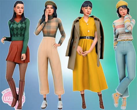 Sims Creations And Designs By Lizzisimss Sims 4 Clothing Sims Sims 4