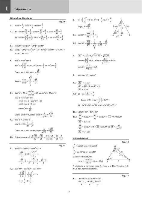 Resolu O Exerc Cios Trigonometria Trigonometria Atividade De