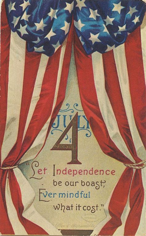 Lot Antique Vintage Americana Postcard July Th