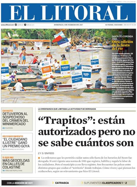 Periódico Diario El Litoral Argentina Periódicos de Argentina Toda