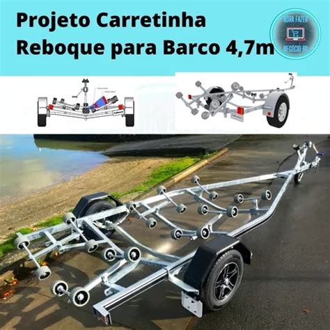 Projeto Carretinha Reboque Para Barco 4 7m Novo Modelo à venda em São