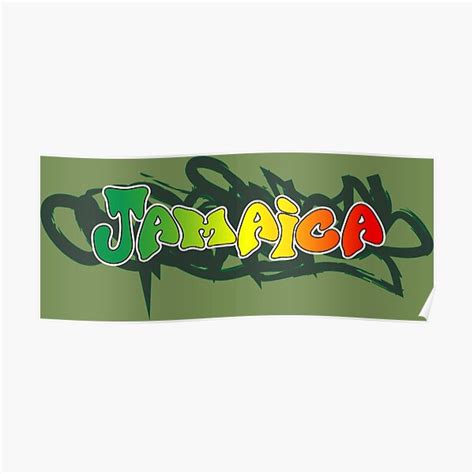 Jamaica Lettering In Graffiti Style Poster For Sale By Kotart72